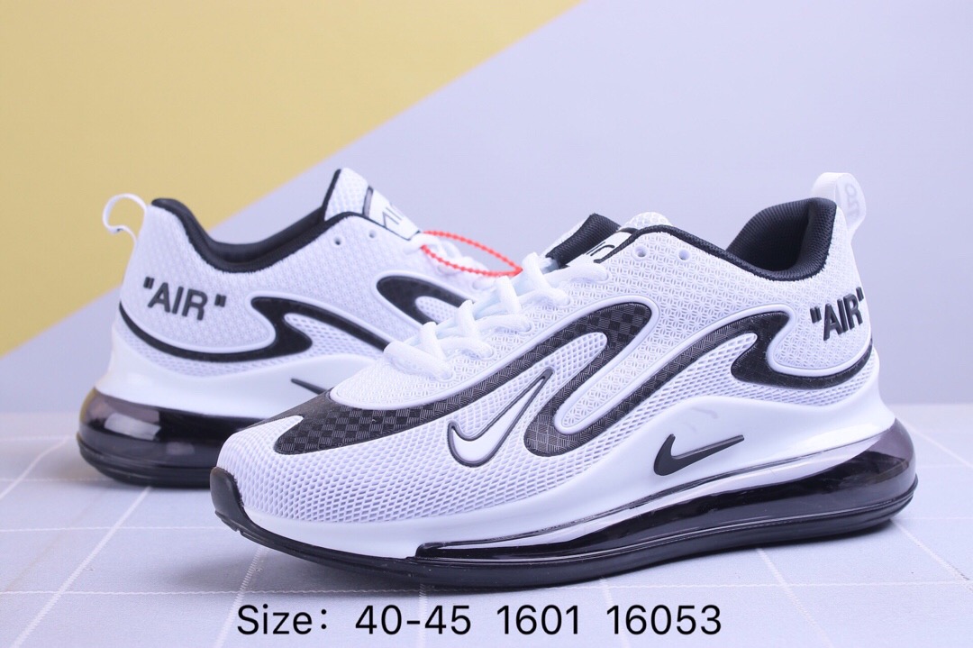 2019 Men Nike Air Max 720 Plastic White Black Shoes